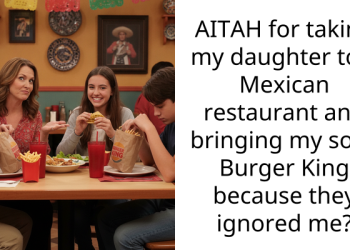 AITAH for taking my daughter to a Mexican restaurant and bringing my sons Burger King because they ignored me?