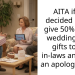 AITA if we decided not to give 50% of the wedding cash gifts to my in-laws and offer an apology after?