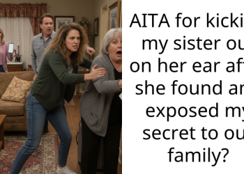 AITA for kicking my sister out on her ear after she found and exposed my secret to our family?