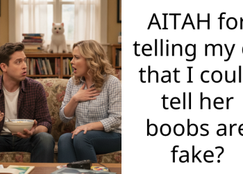 AITAH for telling my gf that I could tell her b**bs are fake?
