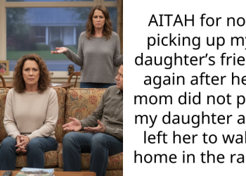 AITAH for not picking up my daughter’s friend again after her mom did not pick my daughter and left her to walk home in the rain?