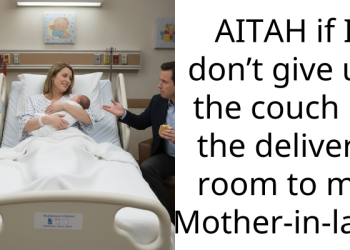 AITAH if I don’t give up the couch in the delivery room to my Mother-in-law?