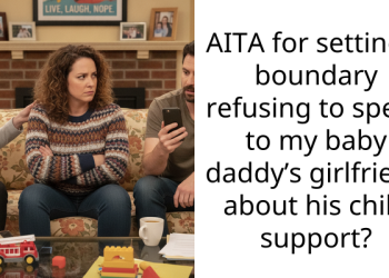 AITA for setting a boundary refusing to speak to my baby daddy’s girlfriend about his child support?