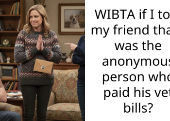 WIBTA if I told my friend that I was the anonymous person who paid his vet bills?