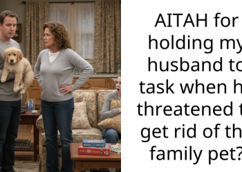 AITAH for holding my husband to task when he threatened to get rid of the family pet?