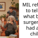 MIL refuses to tell us what brain surgery he had as a child
