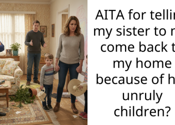 AITA for telling my sister to not come back to my home because of her unruly children?