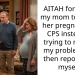 AITAH for telling my mom to report her pregnancy to CPS instead of trying to make it my problem and then reporting it myself?