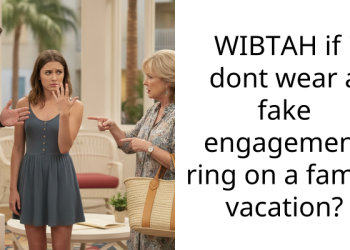 WIBTAH if i dont wear a fake engagement ring on a family vacation?