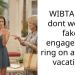 WIBTAH if i dont wear a fake engagement ring on a family vacation?