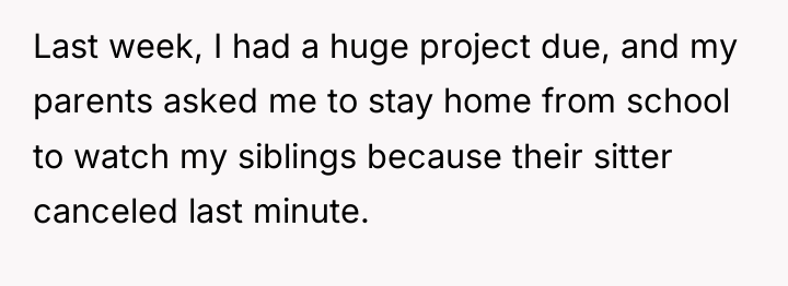 Last week, I had a huge project due, and my...