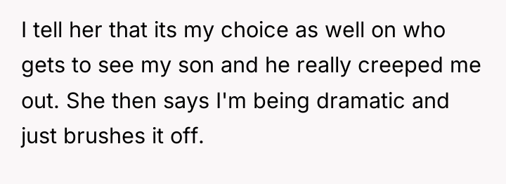 I tell her that its my choice as well on...