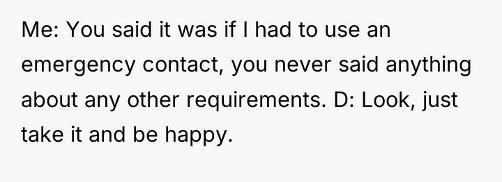 Me: You said it was if I had to use...