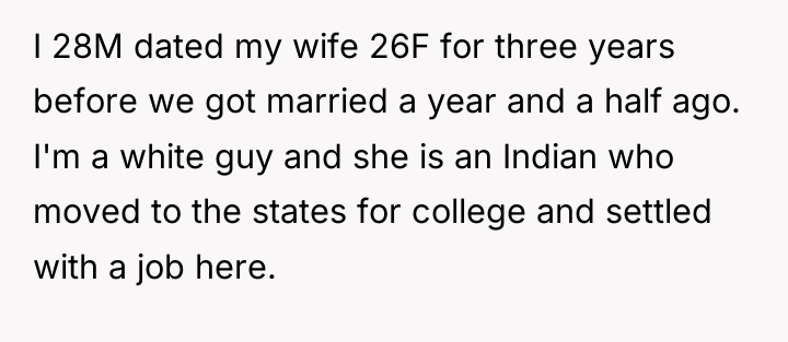 I 28M dated my wife 26F for three years before...