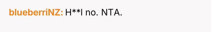 blueberriNZ H**l no. NTA.