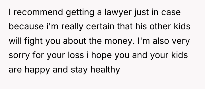 I recommend getting a lawyer just in case because i'm...