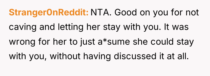 Stranger0nReddit NTA. Good on you for not caving and letting...