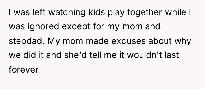 I was left watching kids play together while I was...