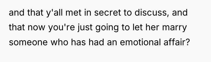and that y'all met in secret to discuss, and that...