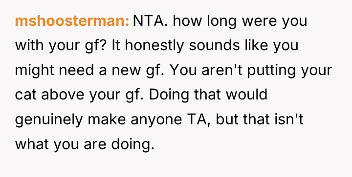 mshoosterman NTA. how long were you with your gf? It...