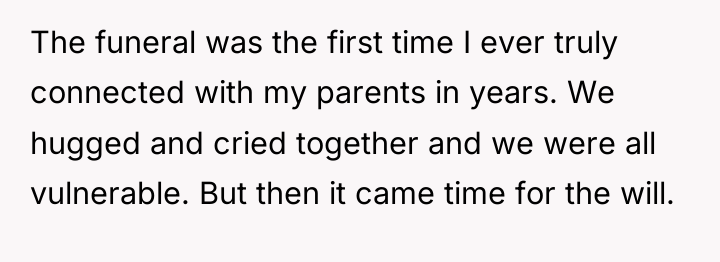 The funeral was the first time I ever truly connected...
