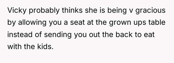 Vicky probably thinks she is being v gracious by allowing...
