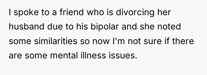 I spoke to a friend who is divorcing her husband...