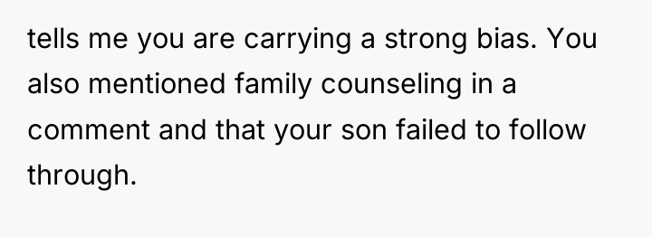 tells me you are carrying a strong bias. You also...