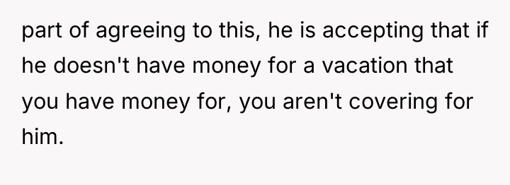 part of agreeing to this, he is accepting that if...