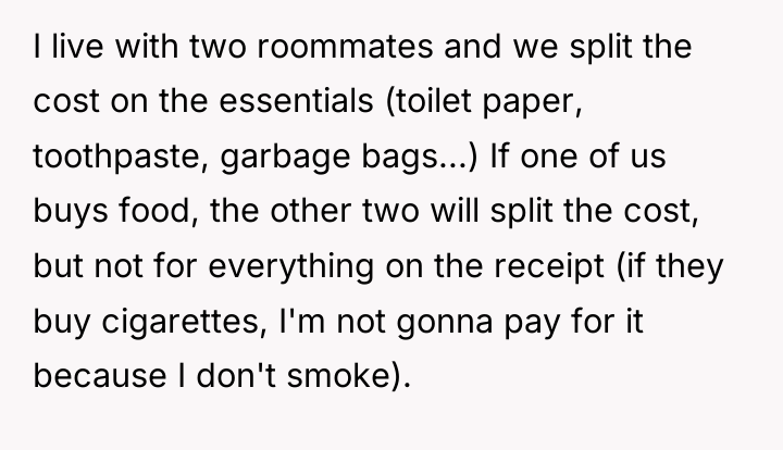 I live with two roommates and we split the cost...