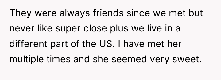 They were always friends since we met but never like...