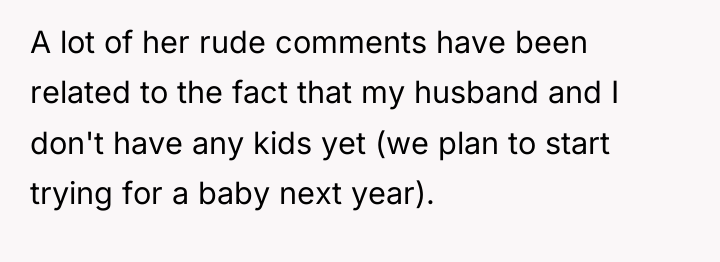 A lot of her rude comments have been related to...