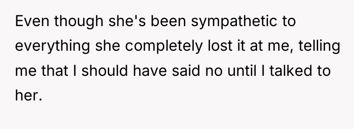 Even though she's been sympathetic to everything she completely lost...
