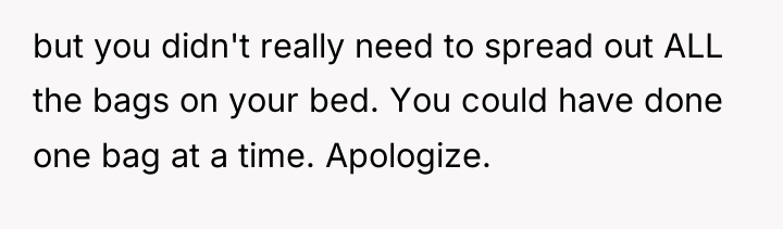 but you didn't really need to spread out ALL the...