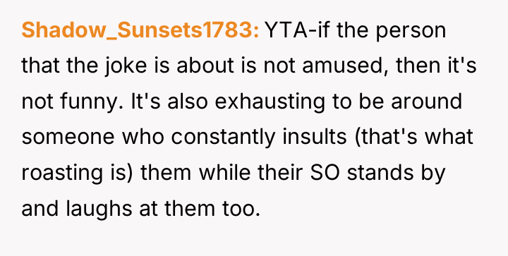 Shadow_Sunsets1783 YTA-if the person that the joke is about is...