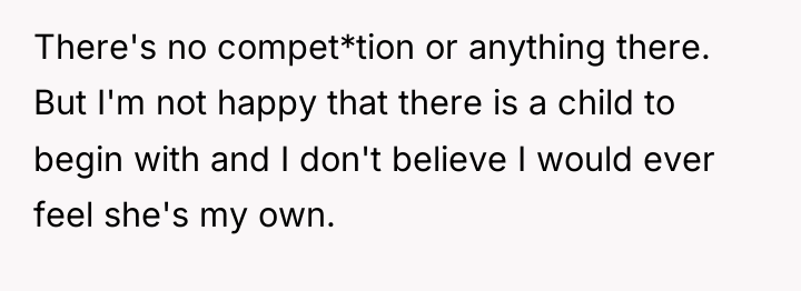 There's no compet*tion or anything there. But I'm not happy...