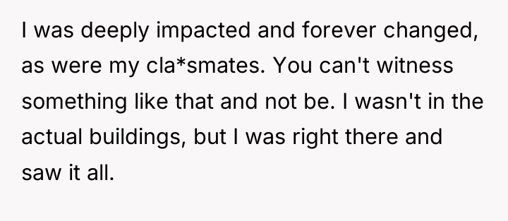 I was deeply impacted and forever changed, as were my...