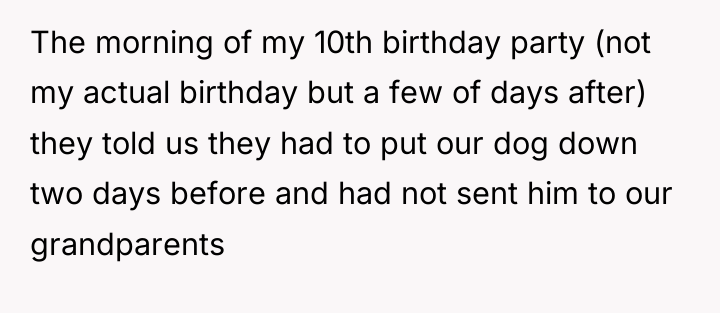 The morning of my 10th birthday party (not my actual...