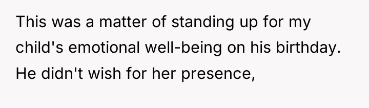 This was a matter of standing up for my child's...