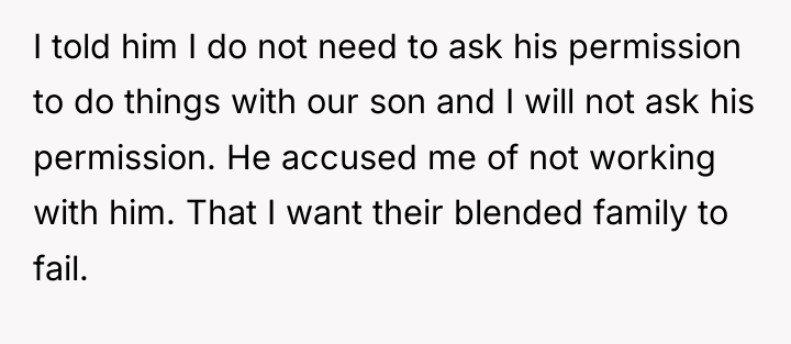 I told him I do not need to ask his...