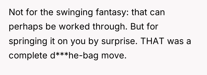 Not for the swinging fantasy: that can perhaps be worked...