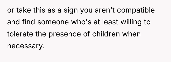 or take this as a sign you aren't compatible and...