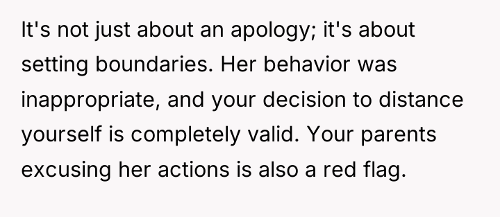It's not just about an apology; it's about setting boundaries....