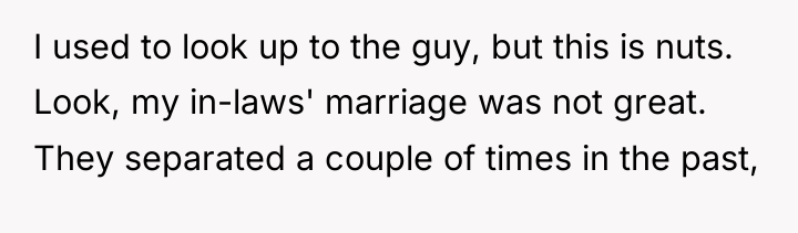 I used to look up to the guy, but this...