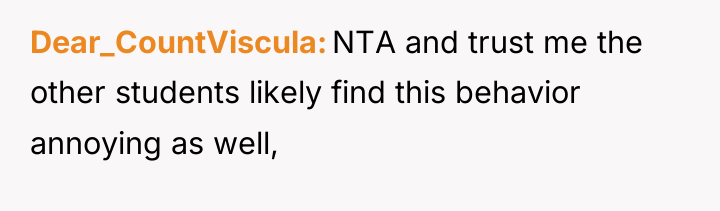Dear_CountViscula NTA and trust me the other students likely find...