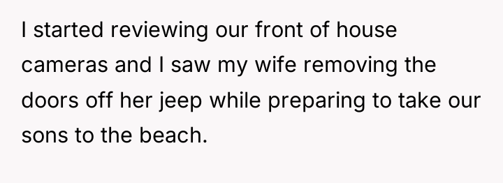 I started reviewing our front of house cameras and I...