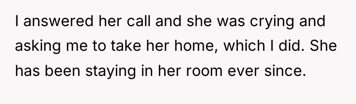 I answered her call and she was crying and asking...