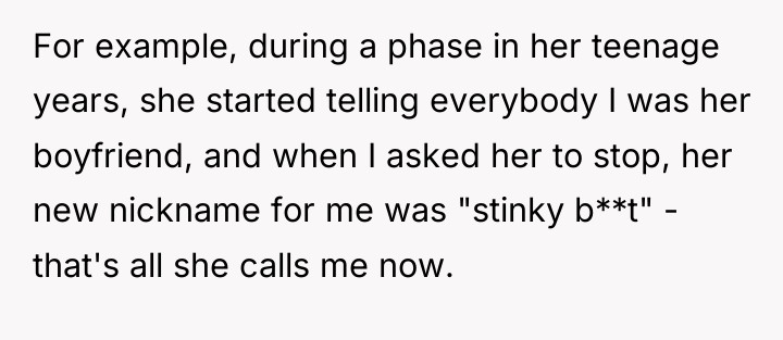 For example, during a phase in her teenage years, she...