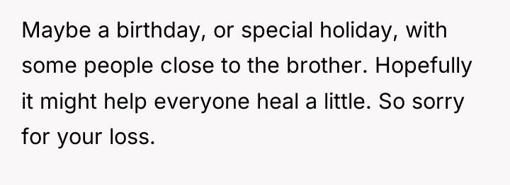 Maybe a birthday, or special holiday, with some people close...