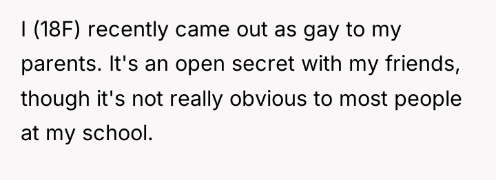 I (18F) recently came out as gay to my parents....